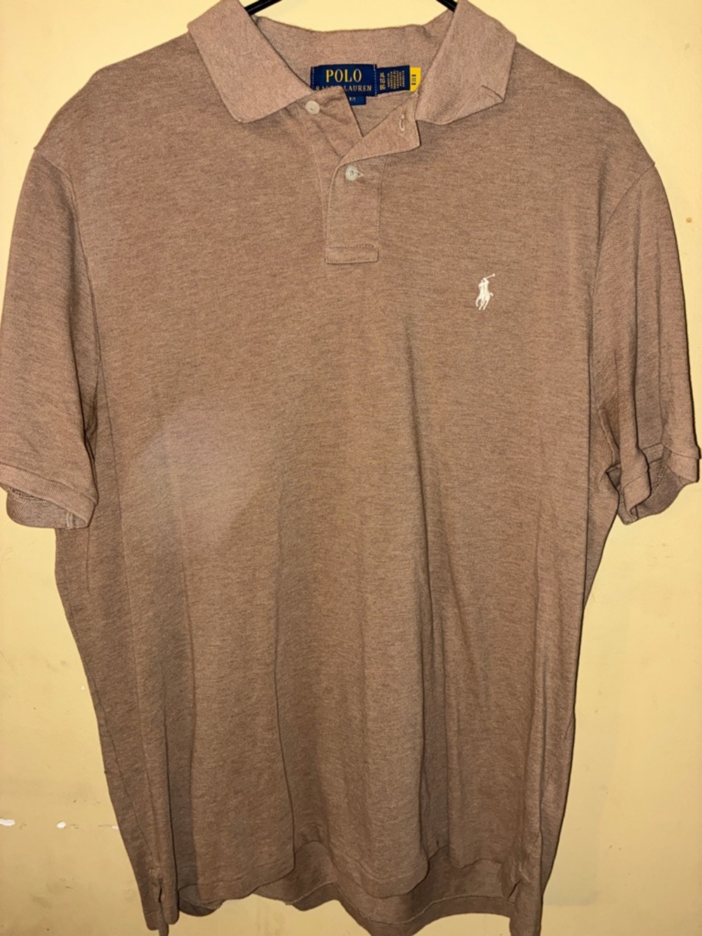 Polo by Ralph Lauren Men's Taupe/Brown Short-Sleeve Polo